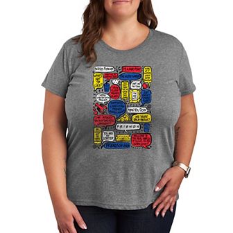 Plus Friends Quotes Speech Bubbles Graphic Tee