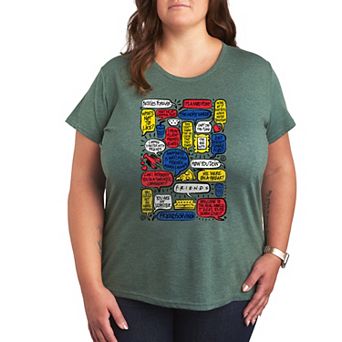 Plus Friends Quotes Speech Bubbles Graphic Tee