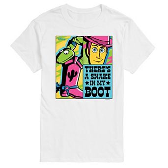 Disney / Pixar's Toy Story Snake Woody Men's in My Boot Grid Graphic Tee