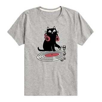 Boys 8-20 DJ Cat Graphic Tee