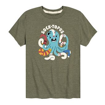 Boys 8-20 Sock-Topus Graphic Tee