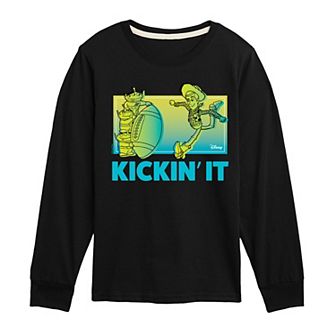 Disney / Pixar's Toy Story Woody Boys 8-20 Kickin' It Long Sleeve Graphic Tee
