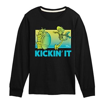 Disney / Pixar's Toy Story Woody Boys 8-20 Kickin' It Long Sleeve Graphic Tee