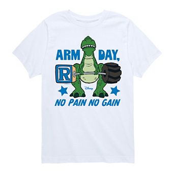 Disney / Pixar's Toy Story Rex Boys 8-20 Arm Day No Pain No Gain Graphic Tee