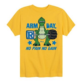 Disney / Pixar's Toy Story Rex Boys 8-20 Arm Day No Pain No Gain Graphic Tee