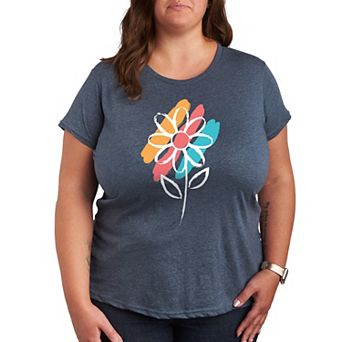 Plus Daisy Paint Splotches Graphic Tee