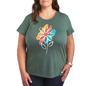 Plus Daisy Paint Splotches Graphic Tee