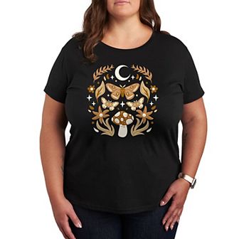 Plus Moth And Flower Collage Graphic Tee
