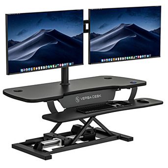 VersaDesk PowerPro 40"W Electric Adjustable Standing Desk Converter, Black
