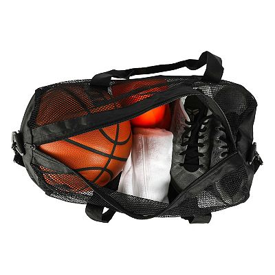 【SHALOM】BEAR SPORTS BAG 2 Pack Mesh Duffle Bag Travel Sports Gym School Workout