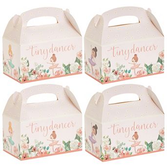 24-pack Tiny Dancer Treat Boxes For Ballerina Party Decorations, Pink, 6x3x4 In