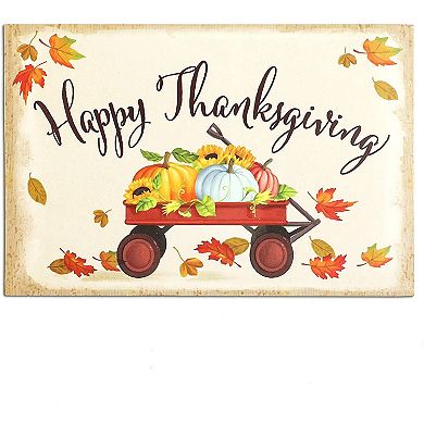 96 Pack Thanksgiving Postcards for Fall, Happy Thanksgiving Cards with Wagon