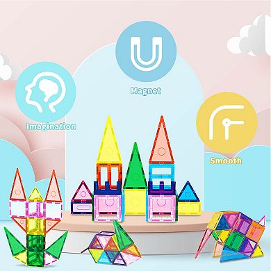 EverPlay 10 PC Magnetic Tiles, Magnetic Building Blocks for Kids, Magnet for Kids 3+