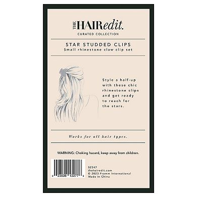 The Hair Edit Star Studded Rhinestone Claw Clip Set
