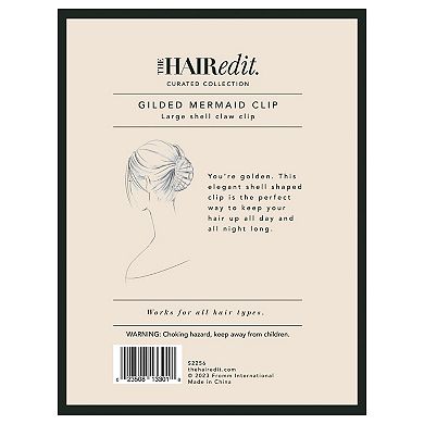 The Hair Edit Large Gilded Mermaid Shell Claw Clip