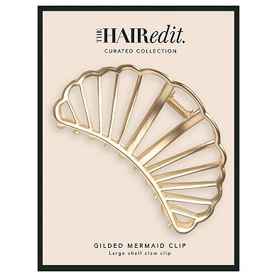 The Hair Edit Large Gilded Mermaid Shell Claw Clip