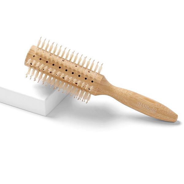 The Hair Edit Sleek Goddess Boar Bristle Bamboo Round Brush