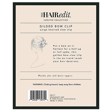 The Hair Edit Gilded Bow Claw Clip