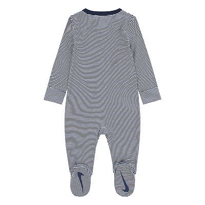 Newborn Baby Nike Striped Footed Coverall