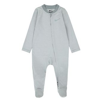 Newborn Baby Nike Striped Footed Coverall