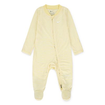 Newborn Baby Nike Striped Footed Coverall