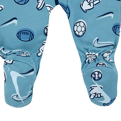 Newborn Baby Nike Sportsball Footed Coverall