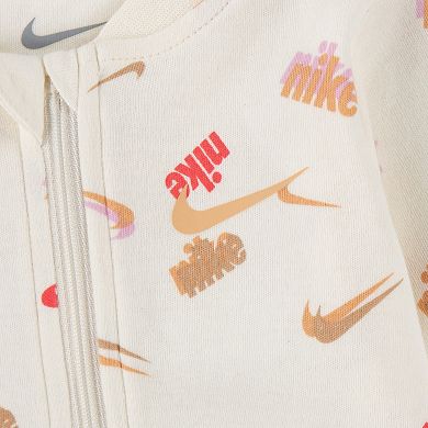 Newborn Baby Nike Patterned Footed Coverall