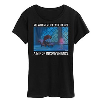 Disney's Beauty and the Beast Women's Minor Inconvenience Meme Graphic Tee