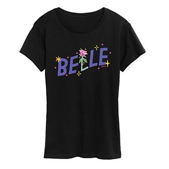 Disney Princess Belle Women's Rose Graphic Tee