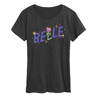Disney Princess Belle Women's Rose Graphic Tee