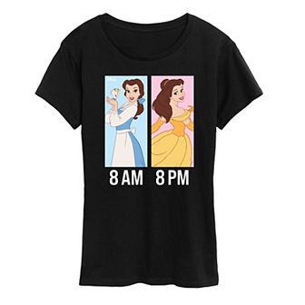 Disney Princess Belle Women's AM to PM Graphic Tee