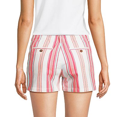 Women's Lands' End Elastic Back 5" Classic Chino Shorts
