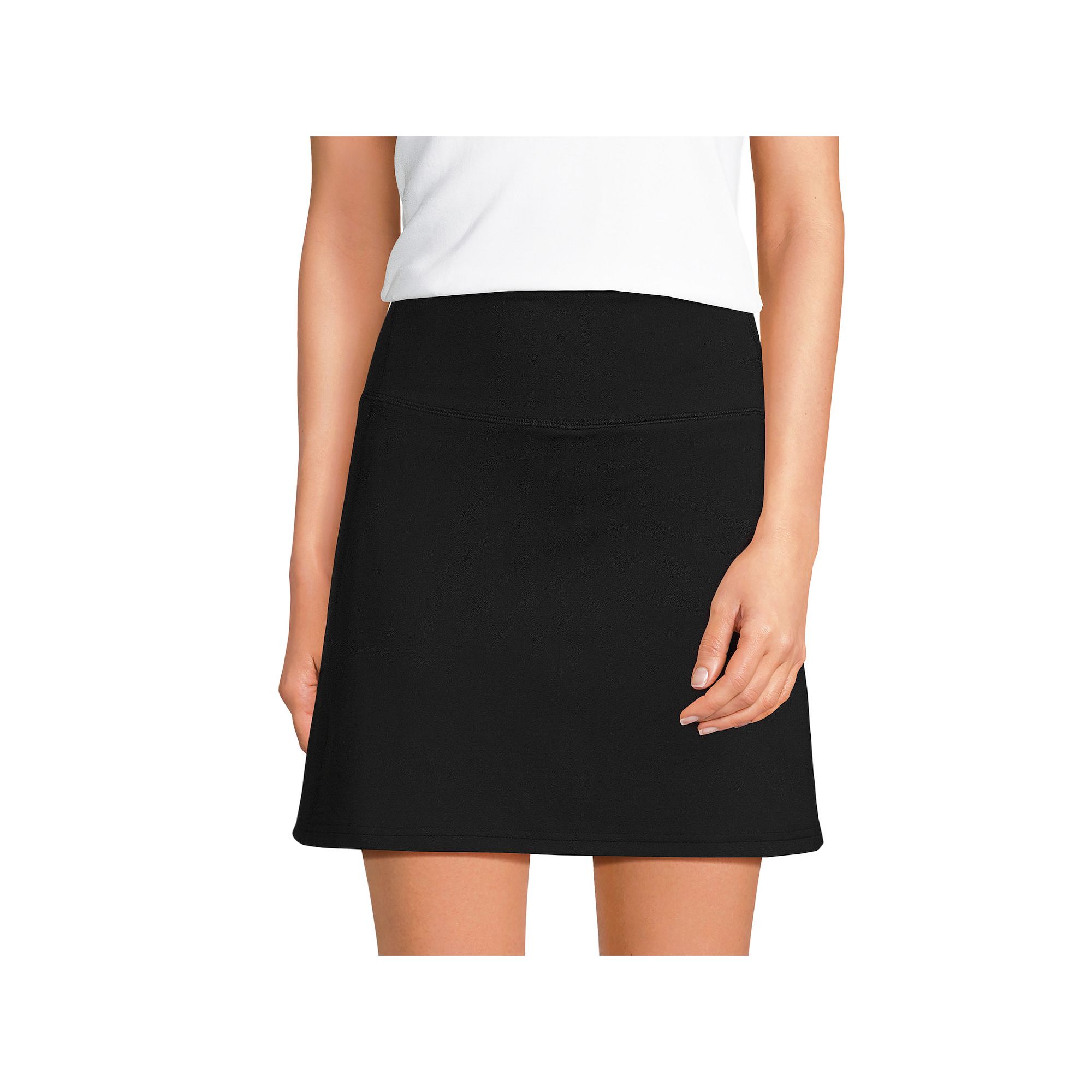 Womens Lands End Active High-Impact High-Rise Flat Front Skort, Size: Sma