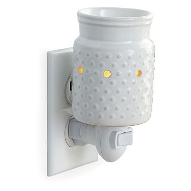 Candle Warmers Etc. 2-Pack White Hobnail Plug-In Fragrance Warmer