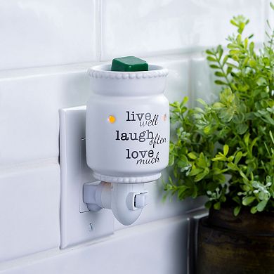 Candle Warmers Etc. 2-Pack "Live, Laugh, Love" Plug-In Fragrance Warmer