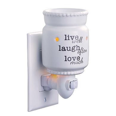 Candle Warmers Etc. 2-Pack "Live, Laugh, Love" Plug-In Fragrance Warmer