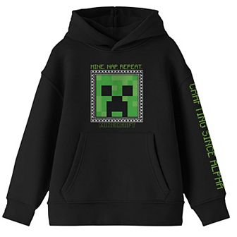 Boys 8-20 Minecraft Creeper Face Graphic Hoodie
