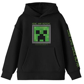 Boys 8-20 Minecraft Creeper Face Graphic Hoodie