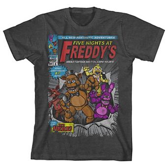 Boys 8-20 Five Nights at Freddy's Comic Book Graphic Tee