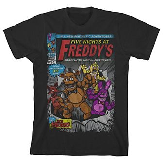 Boys 8-20 Five Nights at Freddy's Comic Book Graphic Tee