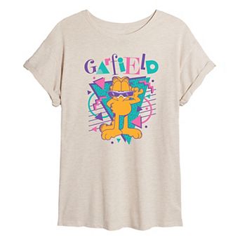 Juniors' Garfield 90's Oversized Tee