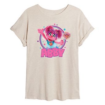 Juniors' Sesame Street Abby Oversized Tee
