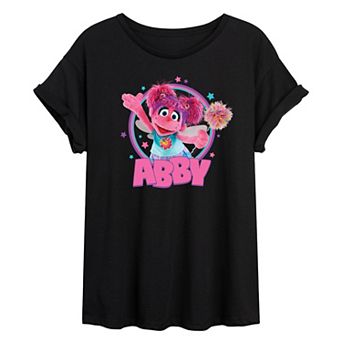 Juniors' Sesame Street Abby Oversized Tee