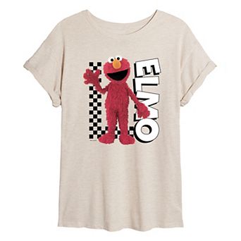 Juniors' Sesame Street Elmo Oversized Tee