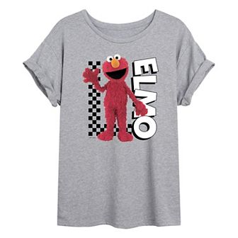 Juniors' Sesame Street Elmo Oversized Tee