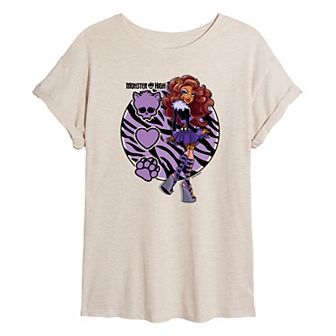 Juniors' Monster High Alumni Clawdeen Oversized Tee
