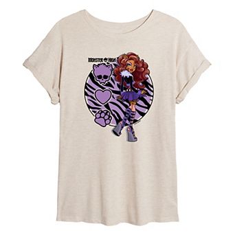 Juniors' Monster High Alumni Clawdeen Oversized Tee