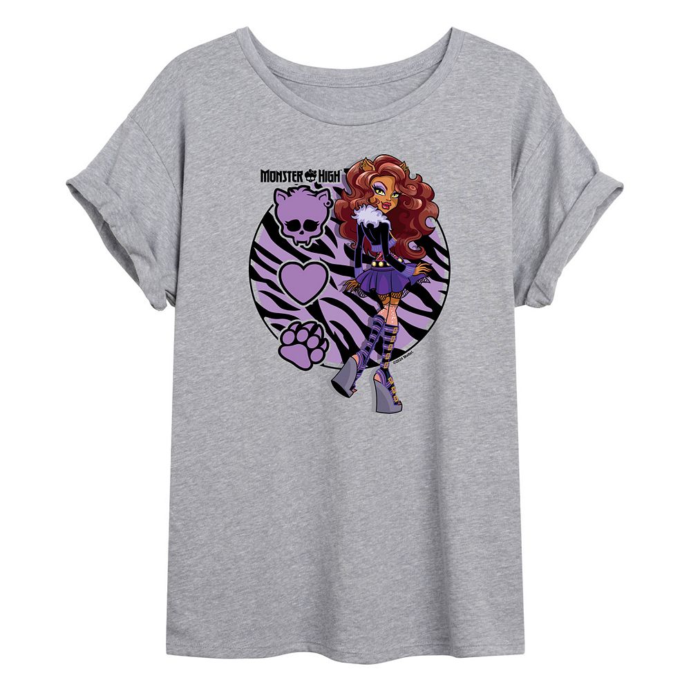 Juniors' Monster High Alumni Clawdeen Oversized Tee