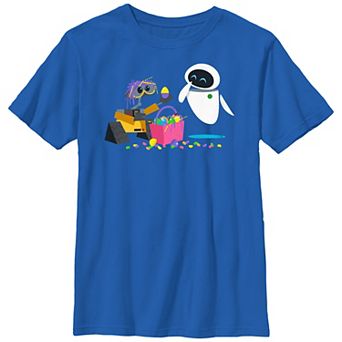 Disney / Pixar's WALL-E and Eve Boys 8-20 Easter Basket Offering Graphic Tee