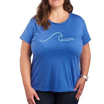 Plus Go With The Flow Wave Graphic Tee